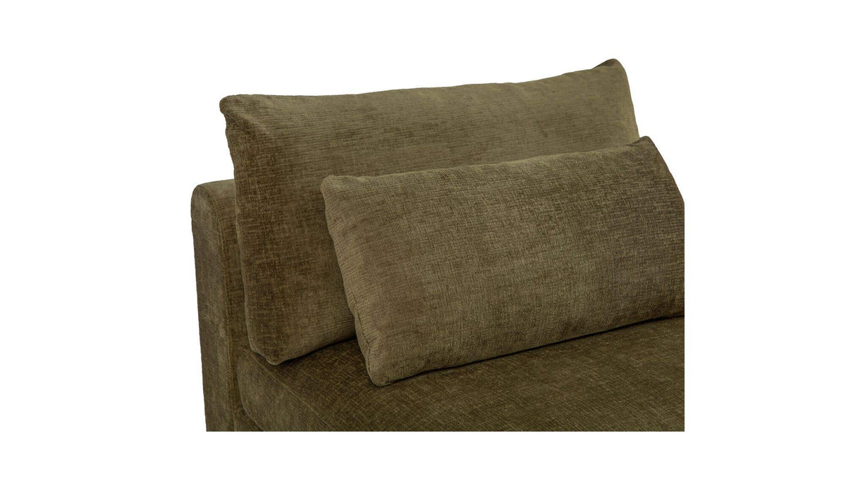 33.46" Dark Green Upholstered Slipper Chair