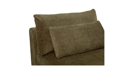 33.46" Dark Green Upholstered Slipper Chair