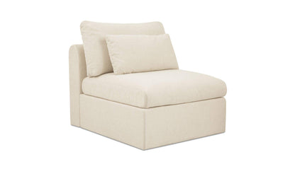 33.46" Light Beige Upholstered Slipper Chair