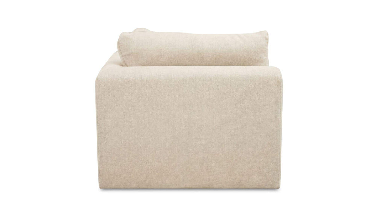 40.16" Light Beige Upholstered Corner Chair