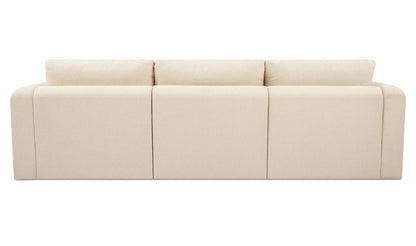 113.8" Light Beige Upholstered Modular Sofa