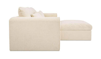80.3" Light Beige Upholstered Nook Modular Sectional