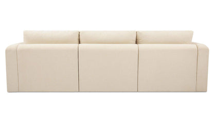 113.8" Light Beige Upholstered Lounge Modular Sectional