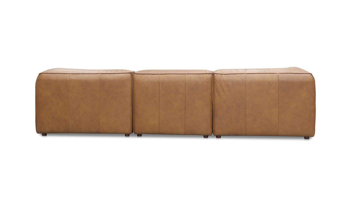 112" Sonoran Tan Leather Modular Sectional