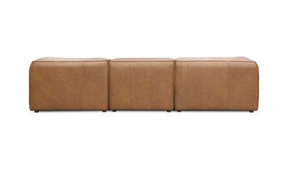 112" Sonoran Tan Leather L-Shaped Modular Sectional