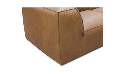 112" Sonoran Tan Leather L-Shaped Modular Sectional