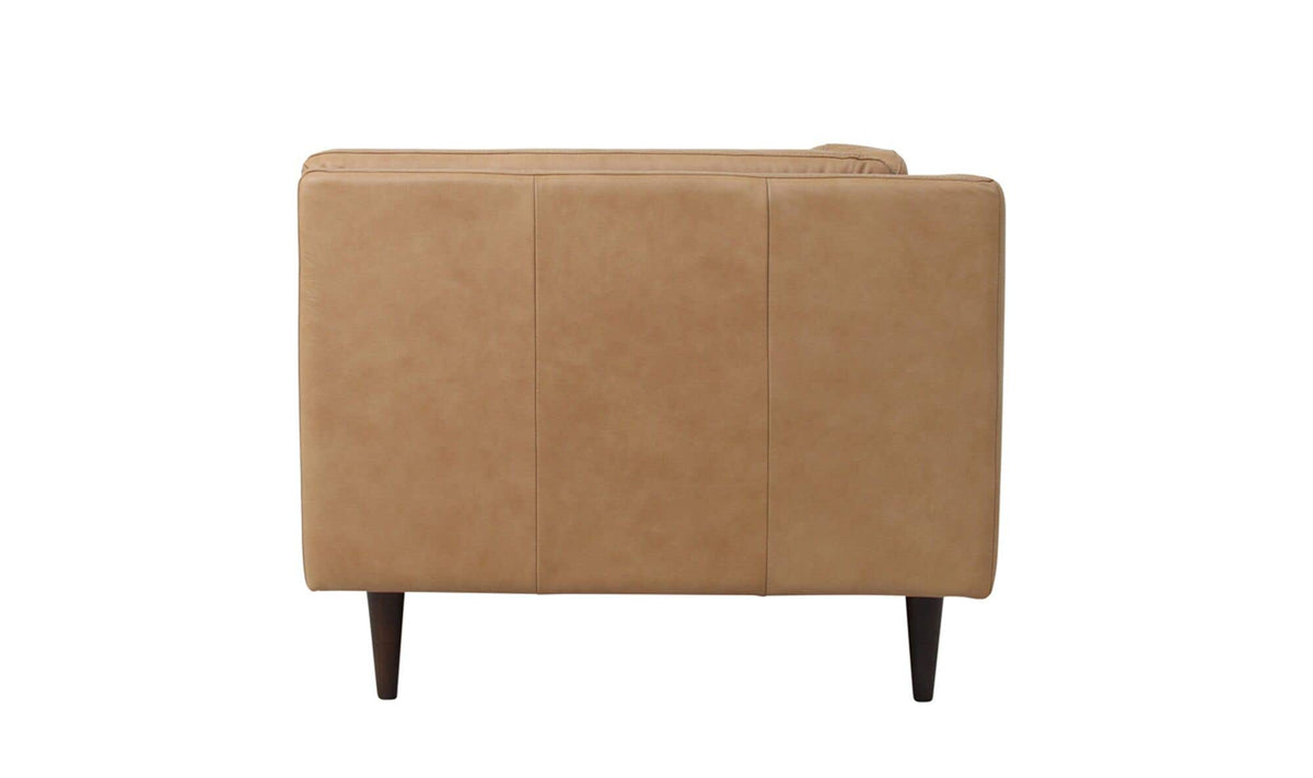 86" Tan Leather Sofa