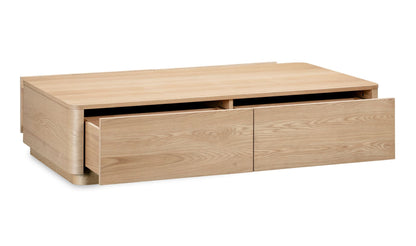 55" Oak Round Coffee Table