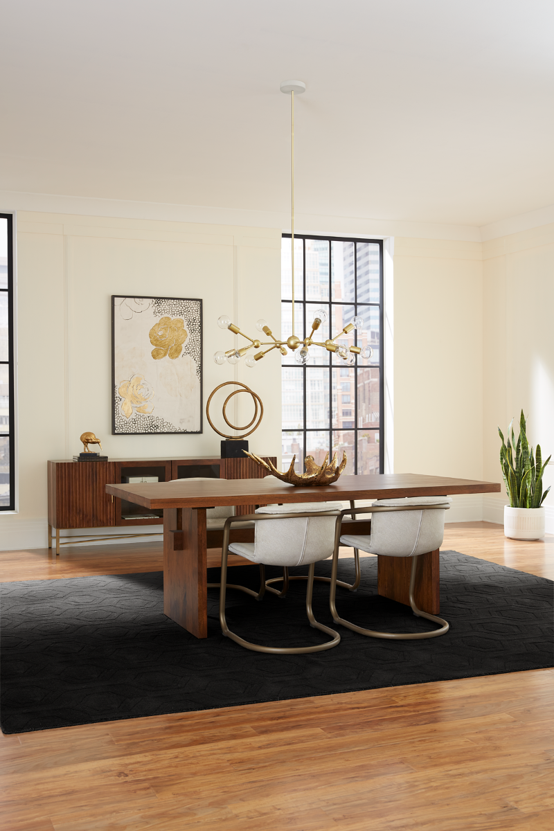 22" Vintage White Leather Dining Chair