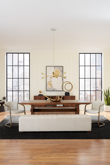 59" Beige Linen Upholstered Bench