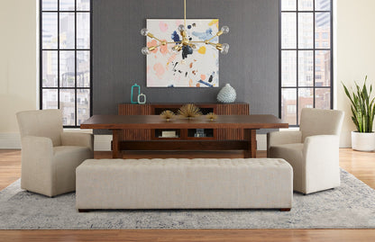 82" Honey Brown Mango Wood Dining Table