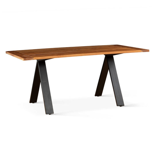 80" Natural Teak Patio Dining Table