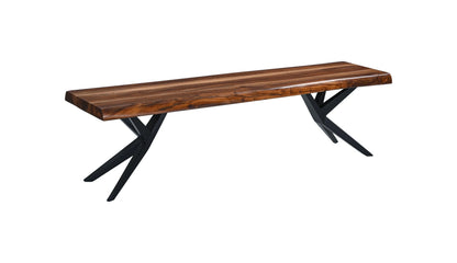 68" Natural Sheesham Wood Dining Bench