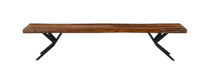 90" Natural Sheesham Wood Dining Bench