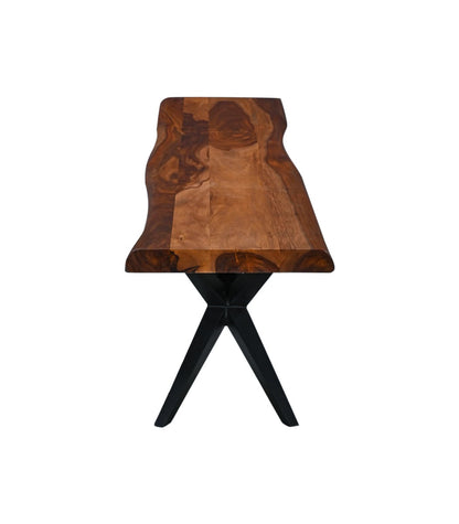 90" Natural Sheesham Wood Dining Bench