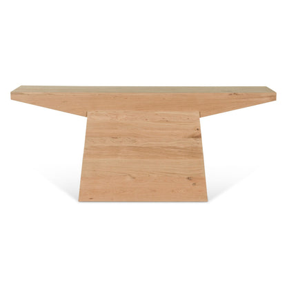 68" Natural Oak Wood Console Table