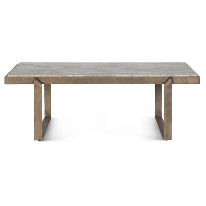 49" Capri Beige Marble Coffee Table