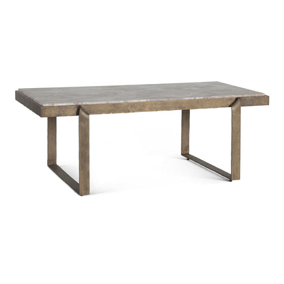 49" Capri Beige Marble Coffee Table
