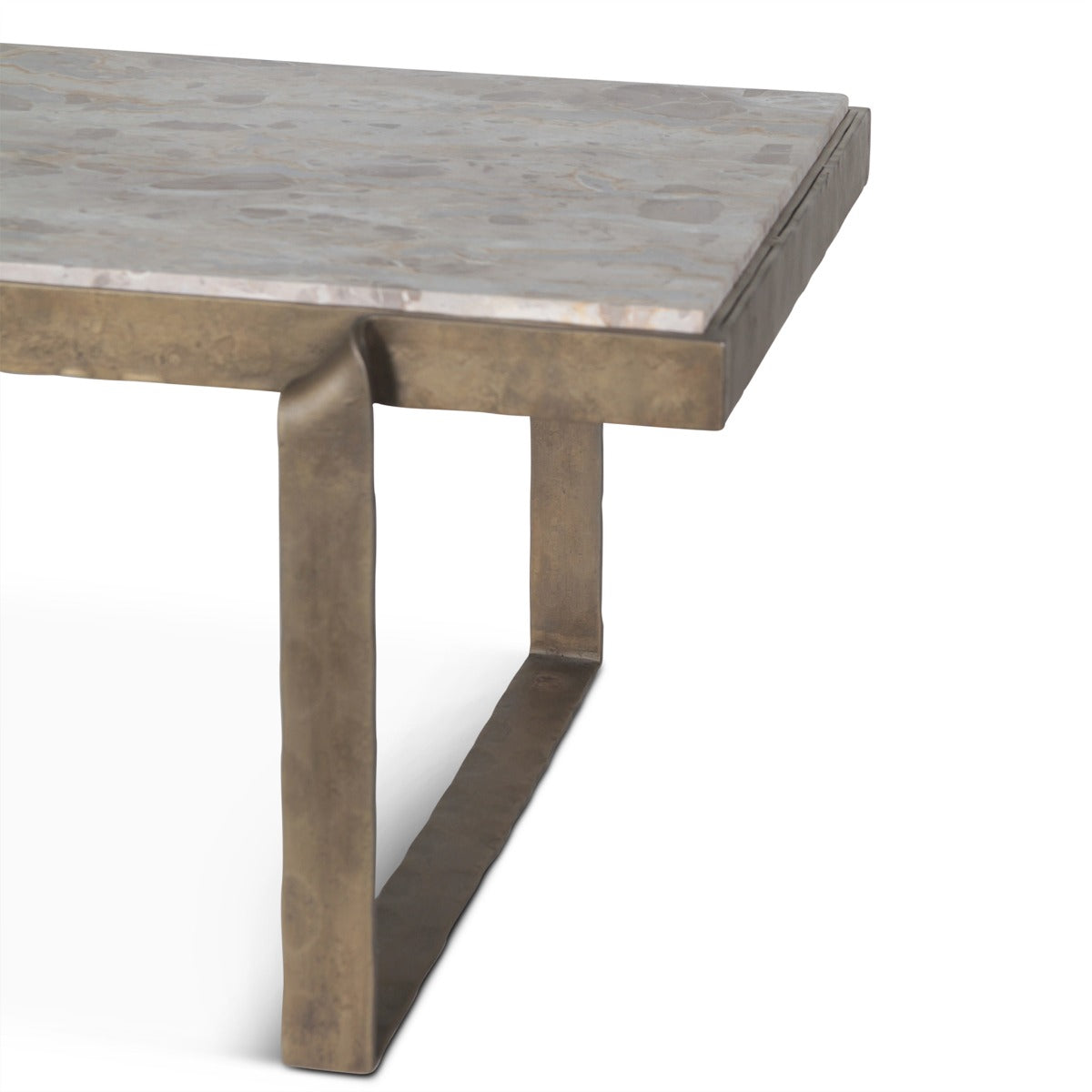 49" Capri Beige Marble Coffee Table