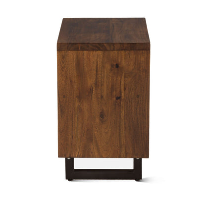 24" Walnut Wood Nightstand