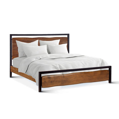 80" Walnut King Size Bed
