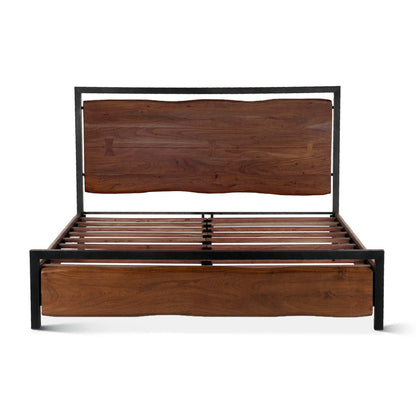 63" Walnut Queen Size Bed