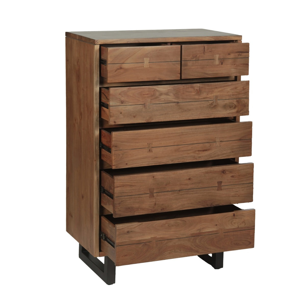 34" Smoked Acacia Wood Chest