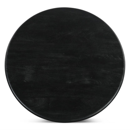 35" Distressed Black Mango Wood Coffee Table