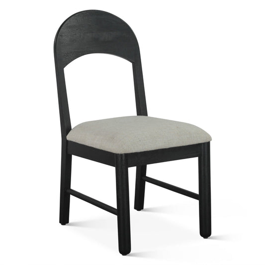 18" Upholstered Dining Chair in Black