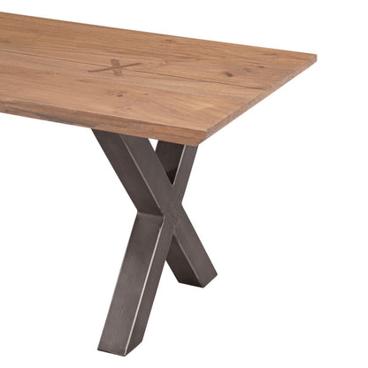 68" Smoked Acacia Wood Bench