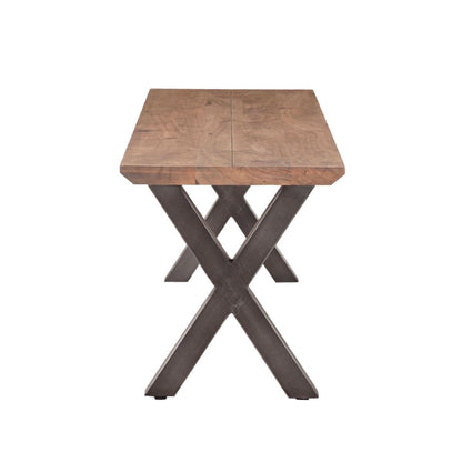 68" Smoked Acacia Wood Bench