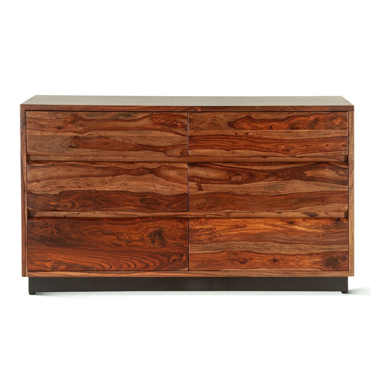 62" Natural Sheesham Wood Dresser