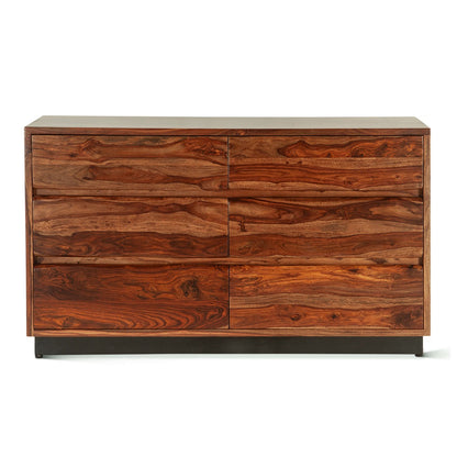 62" Natural Sheesham Wood Dresser