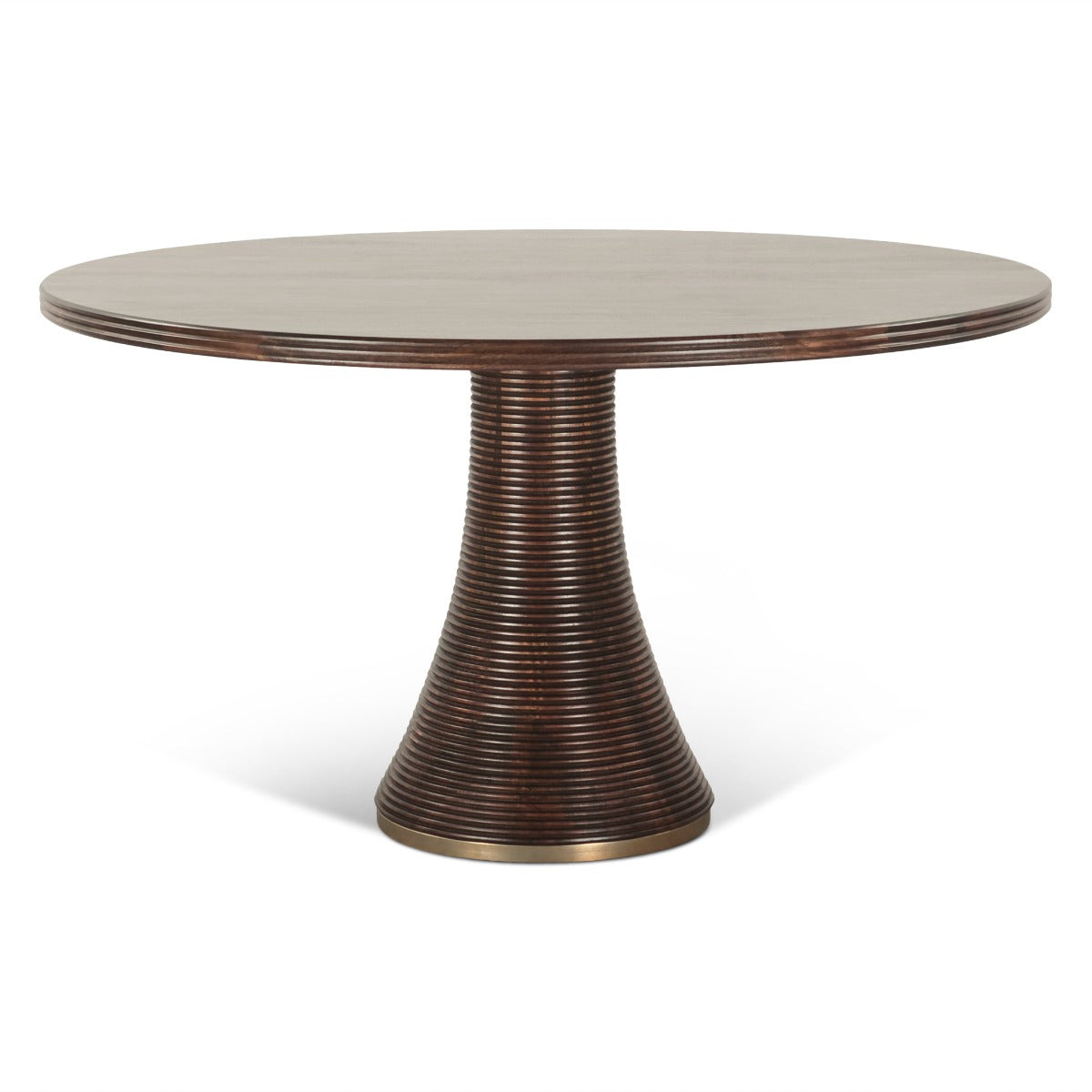 54" Dark Sienna Mango Wood Round Table