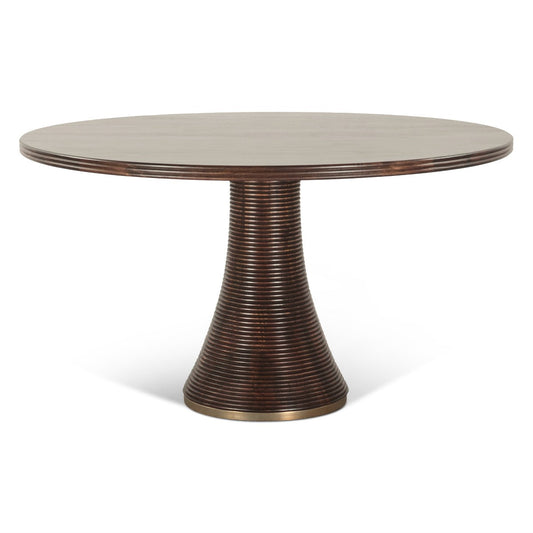 54" Dark Sienna Mango Wood Round Table