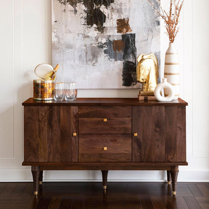 55" Dark Sienna Mango Wood Sideboard