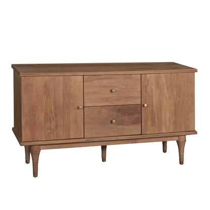 55" Natural Brown Mango Wood Sideboard