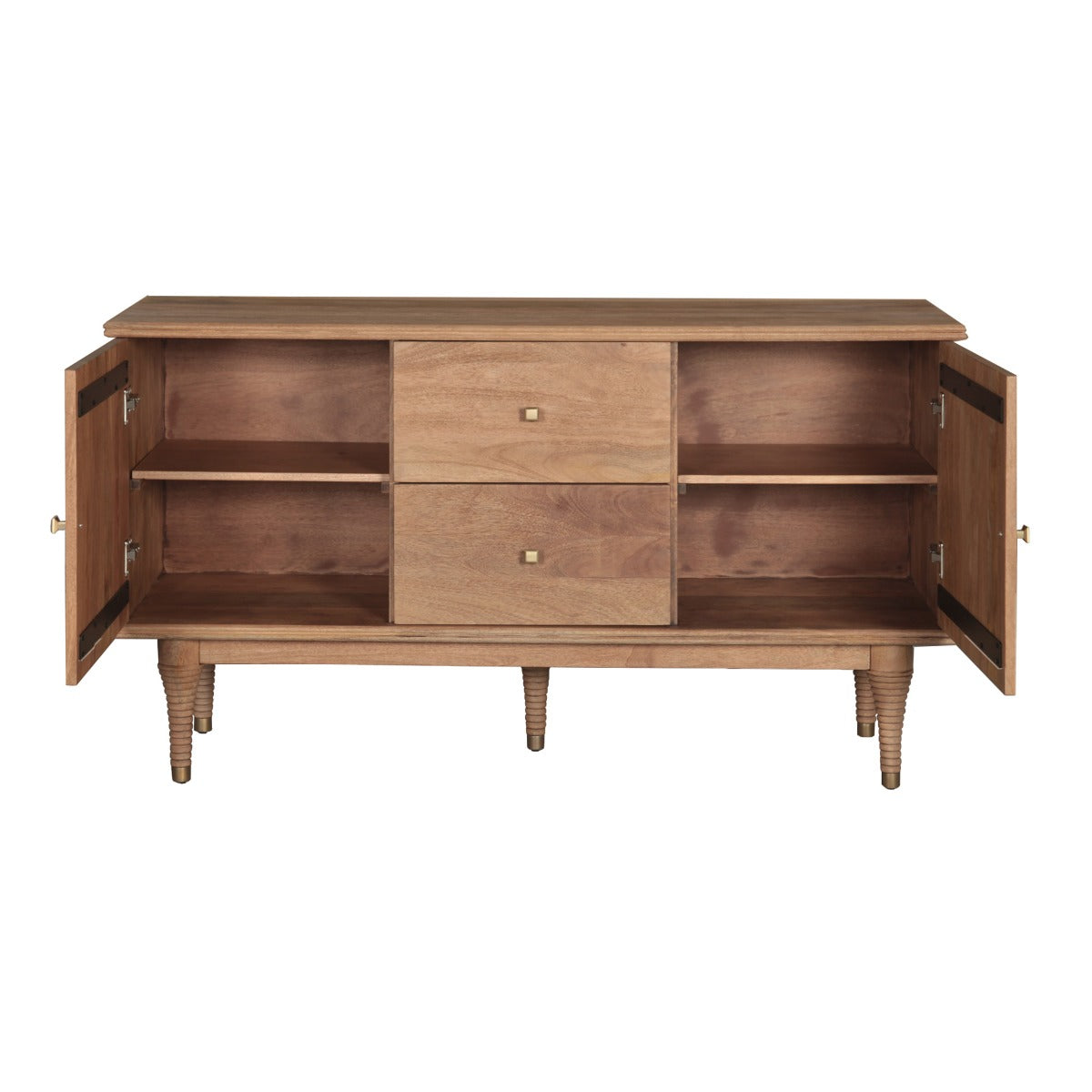 55" Natural Brown Mango Wood Sideboard