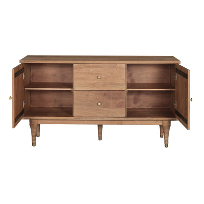 55" Natural Brown Mango Wood Sideboard