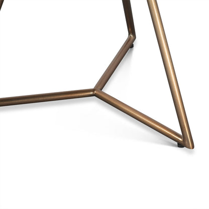 19" Walnut Wood Side Table