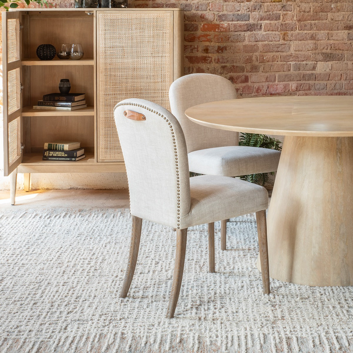 18" Dining Chair in Beige Linen