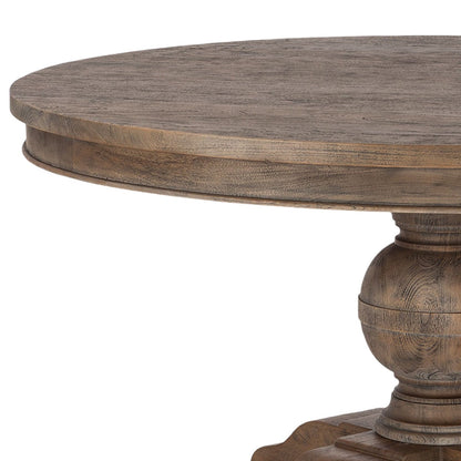 60″ Weathered Teak Mango Wood Round Table