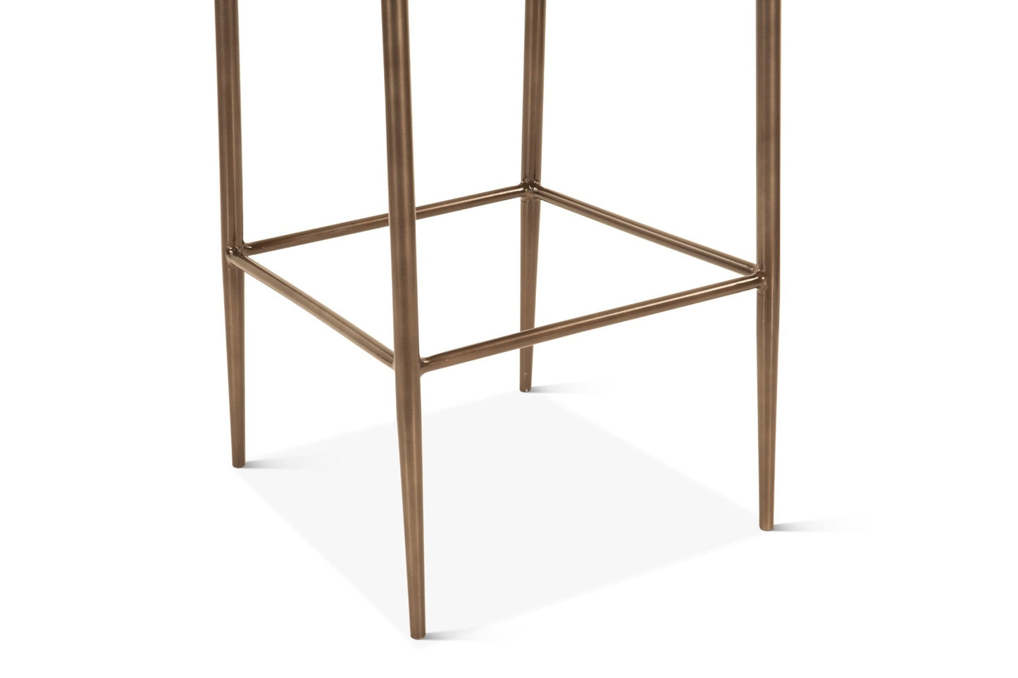 17" Brown Buffalo Leather Bar Chair