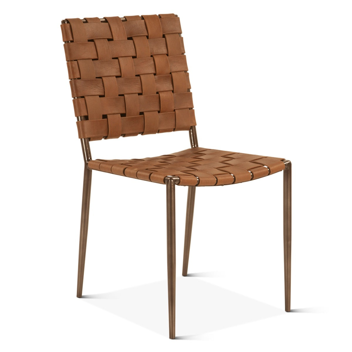 18" Dining Chair in Brown Buffalo Leather