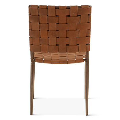 18" Dining Chair in Brown Buffalo Leather