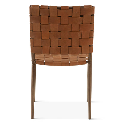 18" Dining Chair in Tobacco Buffalo Leather