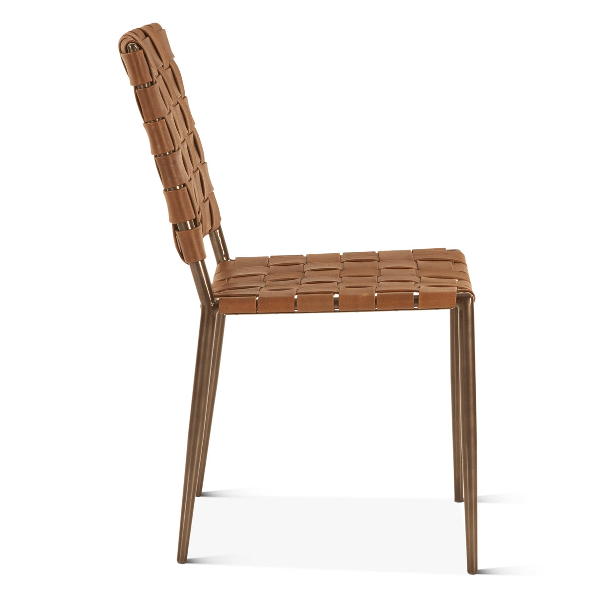 18" Dining Chair in Tobacco Buffalo Leather