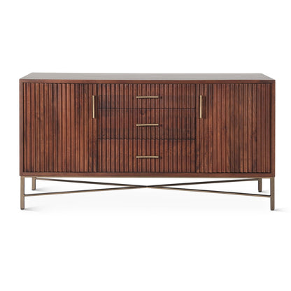 68" Honey Brown Mango Wood Sideboard