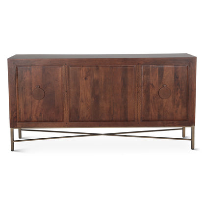 68" Honey Brown Mango Wood Sideboard
