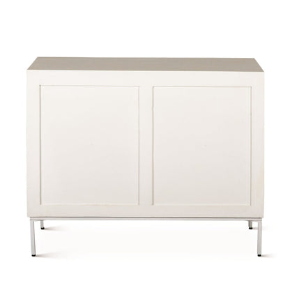 38" Coastal White Mango Wood Cabinet